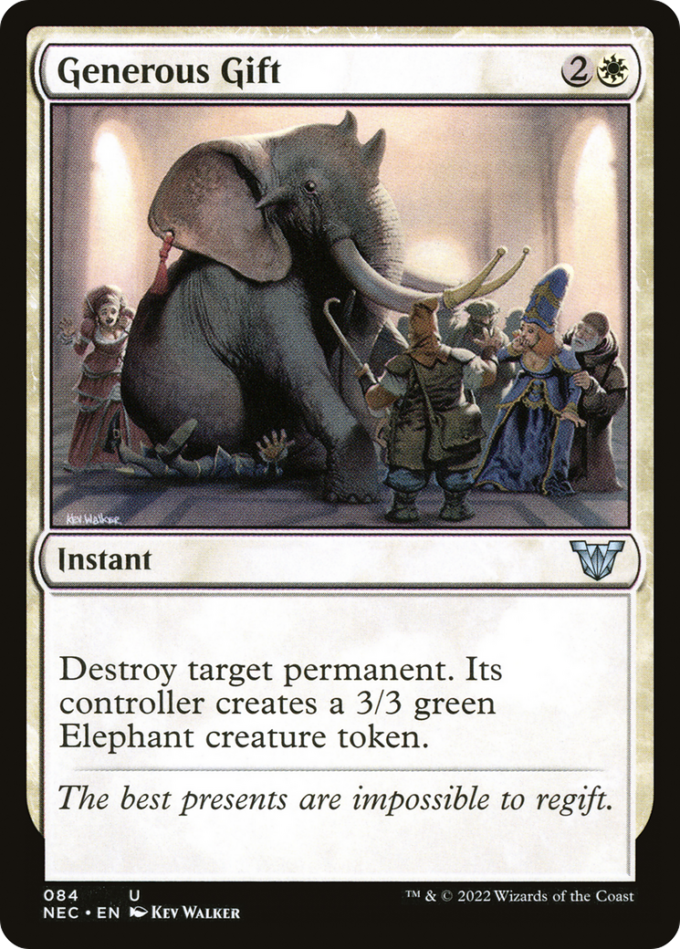 {C} Generous Gift [Kamigawa: Neon Dynasty Commander][NEC 084]