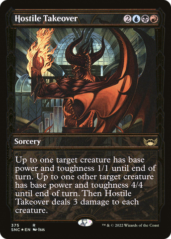 {R} Hostile Takeover (Showcase Golden Age Gilded Foil) [Streets of New Capenna][SNC 375]