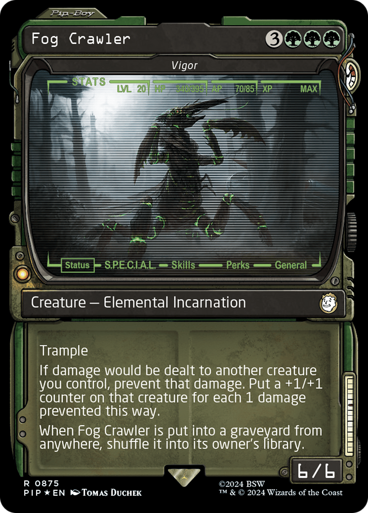 {R} Fog Crawler - Vigor (Showcase) (Surge Foil) [Fallout][PIP 875]