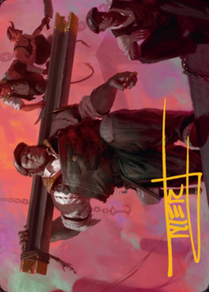 {A} The Beamtown Bullies Art Card (Gold-Stamped Signature) [Streets of New Capenna Art Series][GS ASNC 039]
