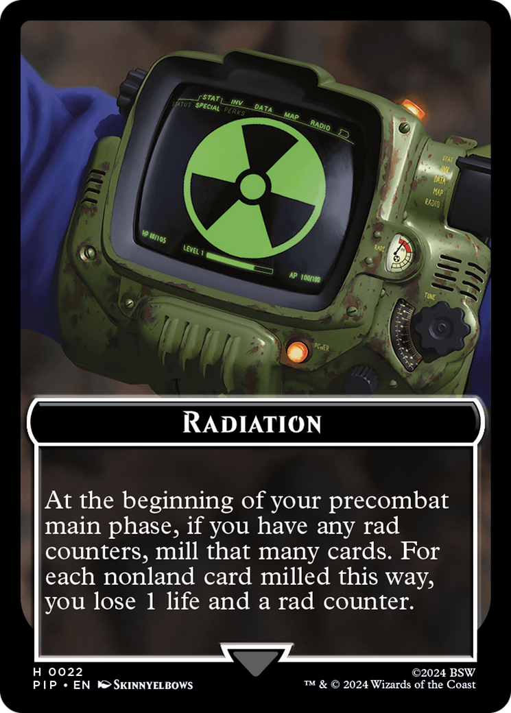 {T} Radiation // Warrior Double-Sided Token [Fallout Tokens][TPIP 22//5]