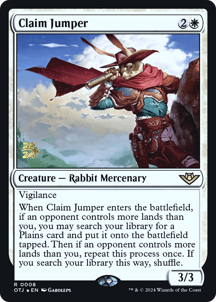 {@R} Claim Jumper [Outlaws of Thunder Junction Prerelease Promos][PR OTJ 008]