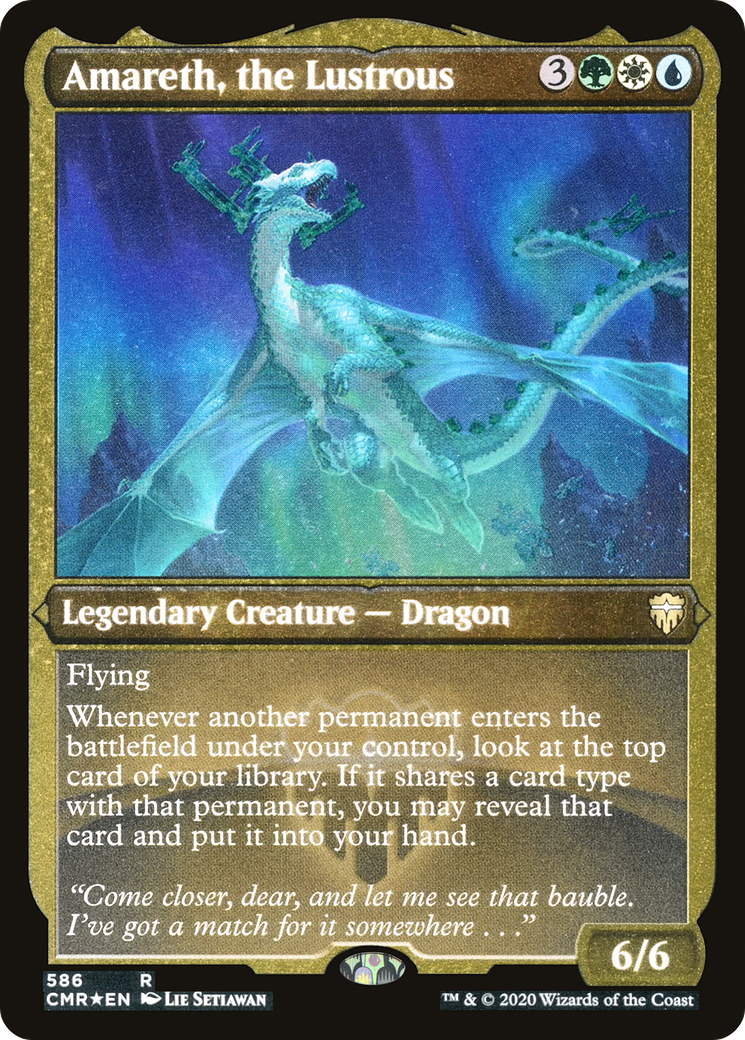 {R} Amareth, the Lustrous (Etched) [Commander Legends][CMR 586]