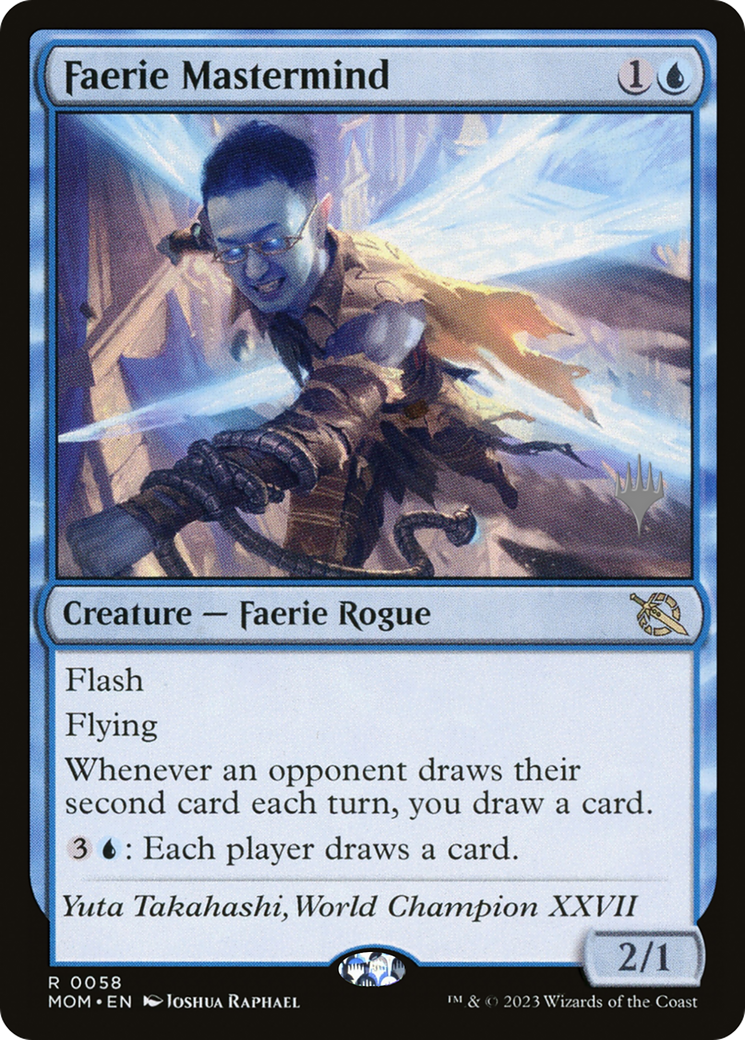 {R} Faerie Mastermind (Promo Pack) [March of the Machine Promos][PP MOM 058]