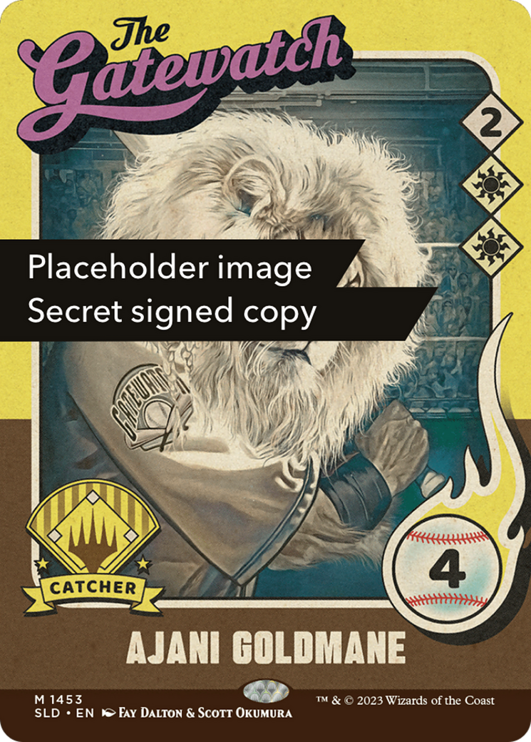 {R} Ajani Goldmane (745) (Autographed) [Secret Lair Drop Series][SLD 745]