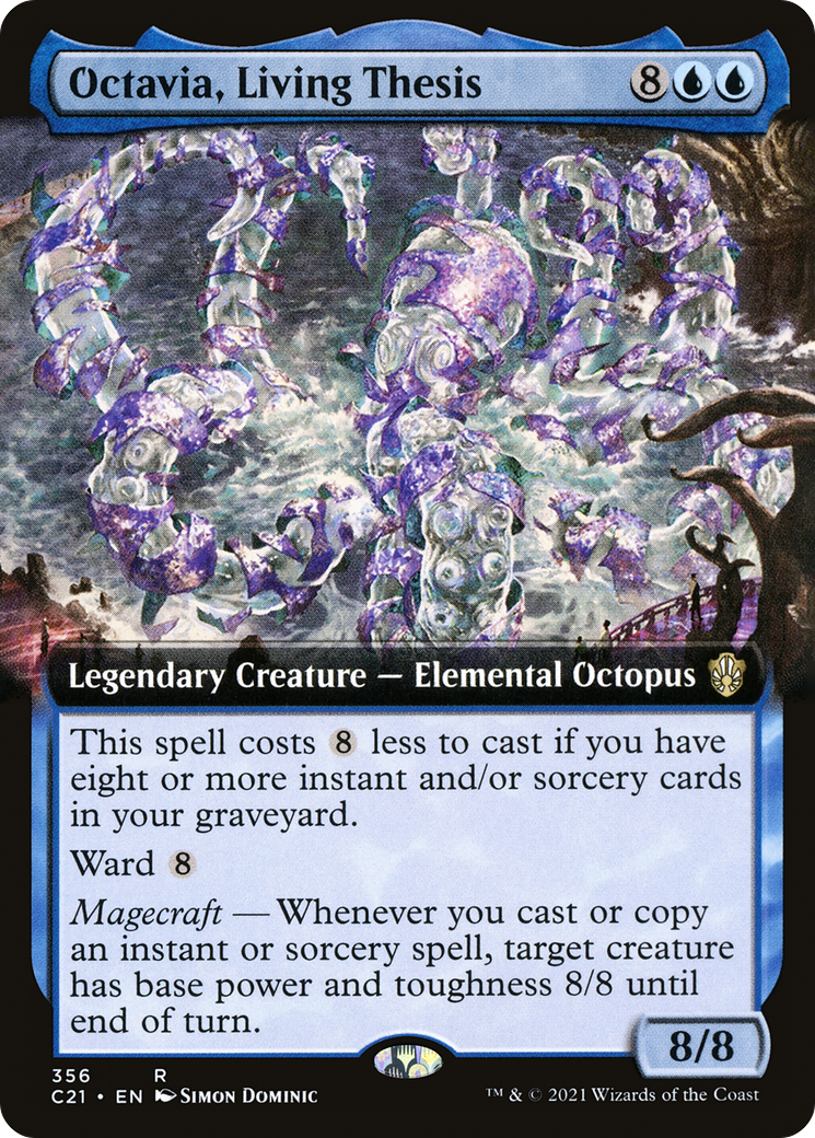 {R} Octavia, Living Thesis (Extended Art) [Commander 2021][C21 356]