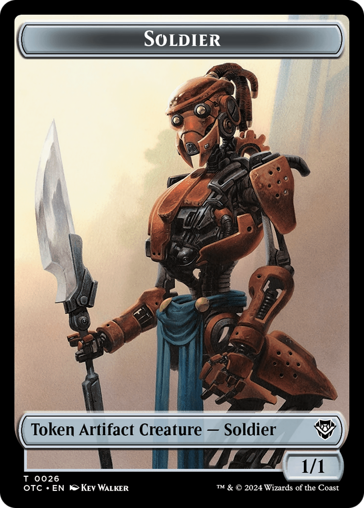 {T} Elemental (0014) // Soldier (0026) Double-Sided Token [Outlaws of Thunder Junction Commander Tokens][TOTC 14//26]