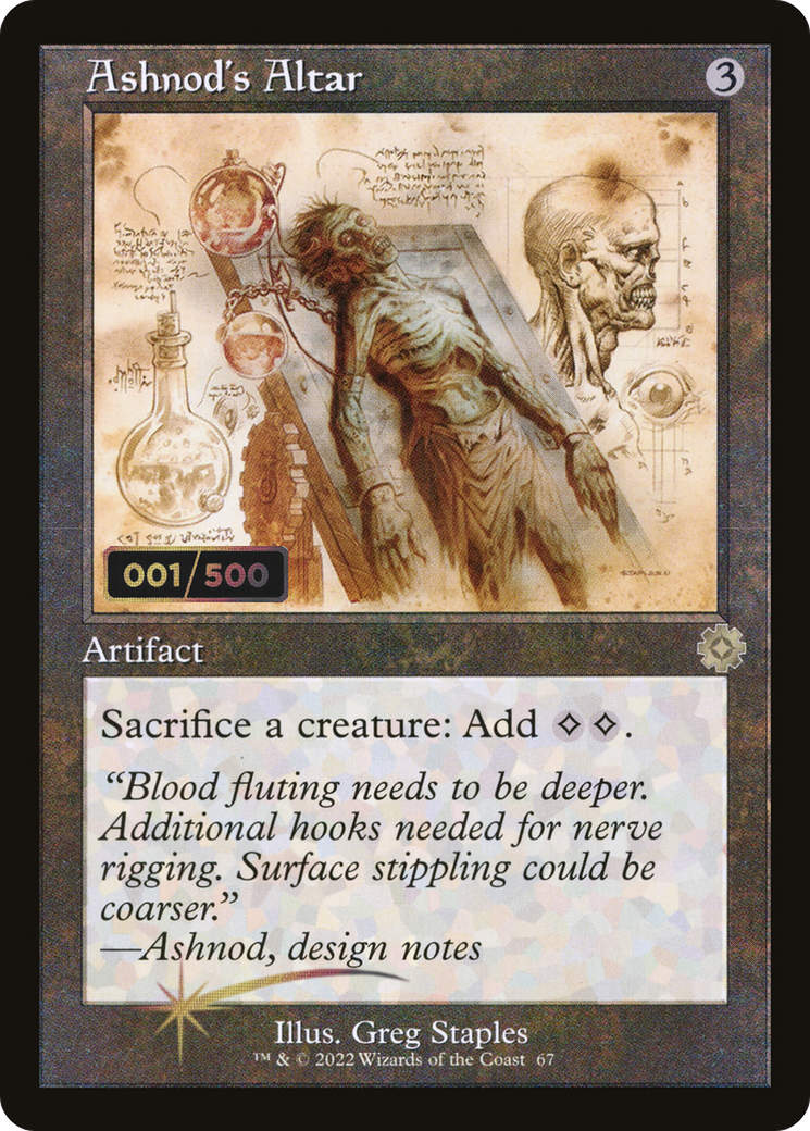 {R} Ashnod's Altar (Schematic) (Serial Numbered) [The Brothers' War Retro Artifacts][BRR 067]
