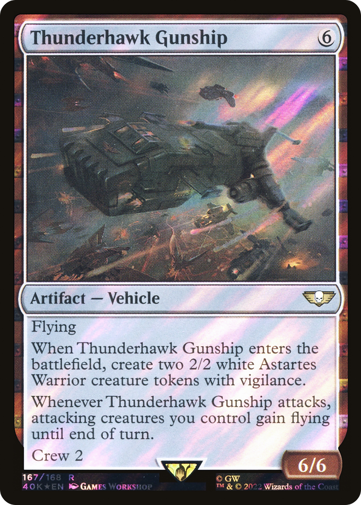 {R} Thunderhawk Gunship (Surge Foil) [Universes Beyond: Warhammer 40,000][SF 40K 167]