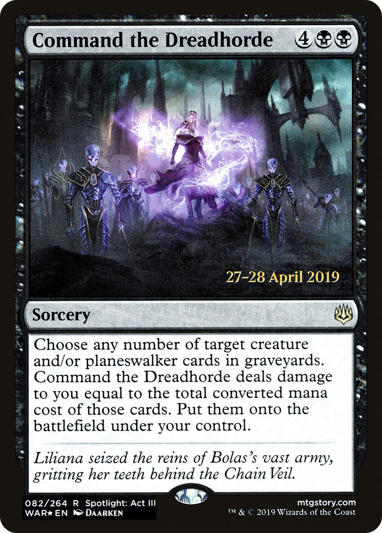 {R} Command the Dreadhorde [War of the Spark Prerelease Promos][PR WAR 082]