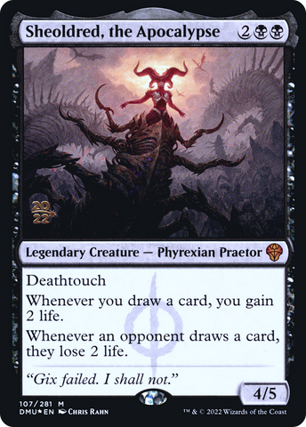 {R} Sheoldred, the Apocalypse [Dominaria United Prerelease Promos][PR DMU 107]