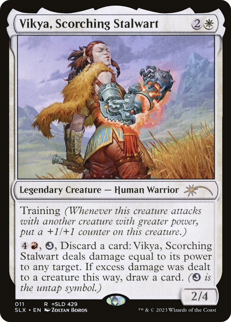 {R} Vikya, Scorching Stalwart [Secret Lair: Universes Within][SLX 011]