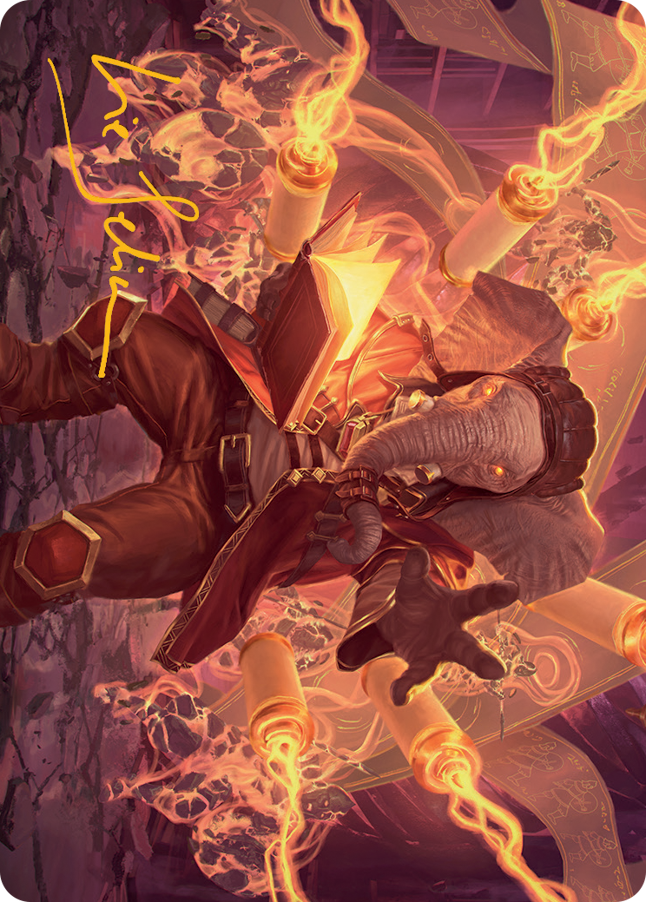 {A} Quintorius, Loremaster Art Card (52) (Gold-Stamped Signature) [March of the Machine Art Series][GS AMOM 052]