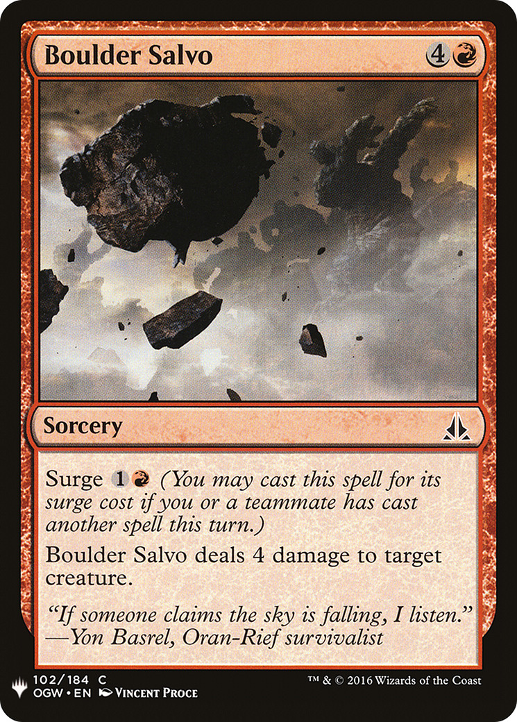 Boulder Salvo [LIST 102]