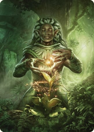 {A} Elvish Mystic Art Card [Commander Masters Art Series][ACMM 041]