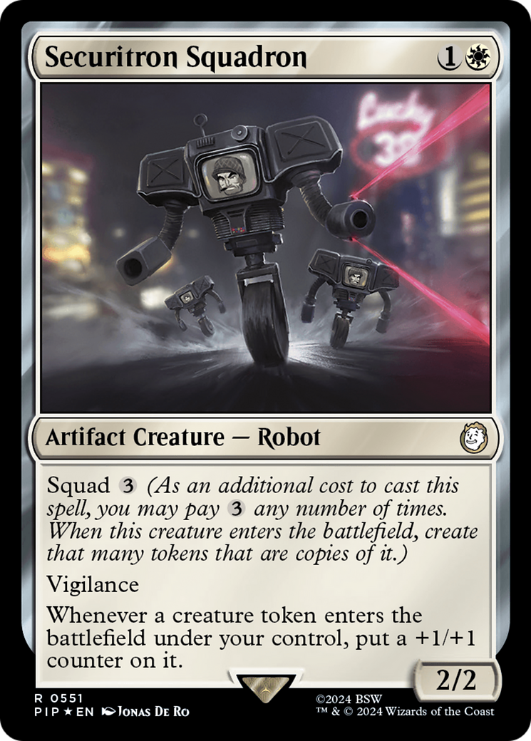 {R} Securitron Squadron (Surge Foil) [Fallout][PIP 551]