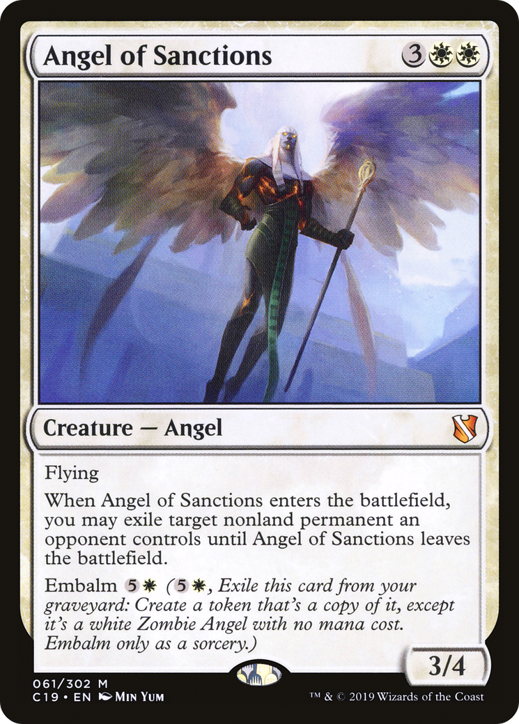{R} Angel of Sanctions [Commander 2019][C19 061]