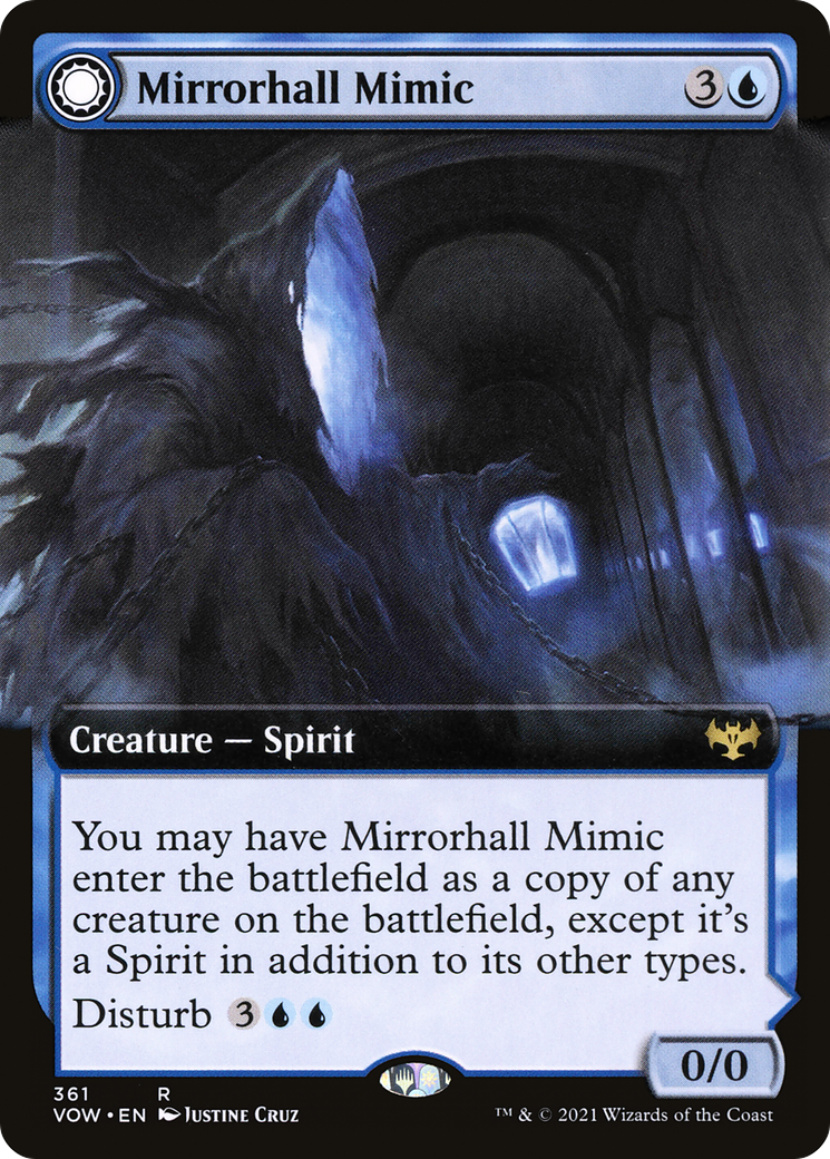 {R} Mirrorhall Mimic // Ghastly Mimicry (Extended Art) [Innistrad: Crimson Vow][VOW 361]