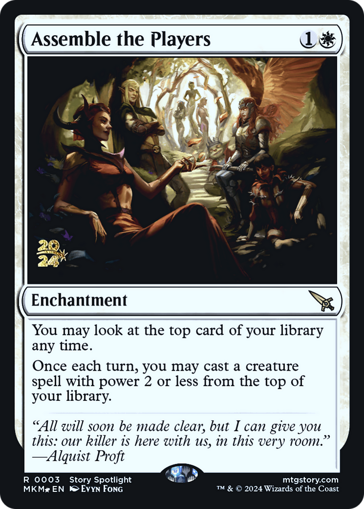 {R} Assemble the Players [Murders at Karlov Manor Prerelease Promos][PR MKM 003]