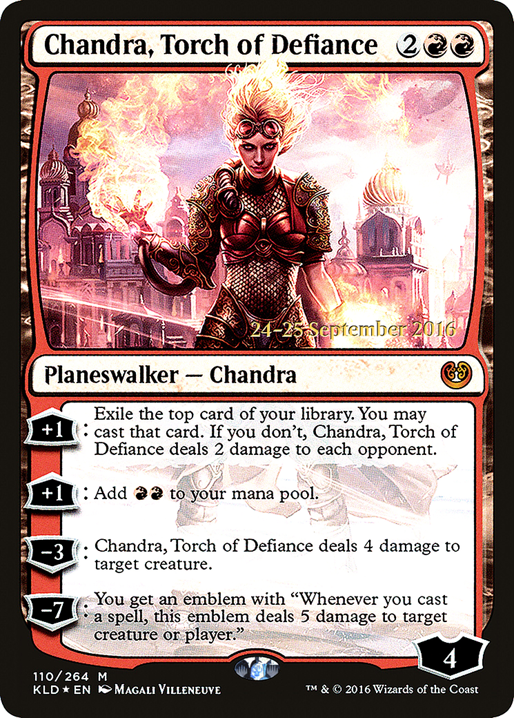 {R} Chandra, Torch of Defiance [Kaladesh Prerelease Promos][PR KLD 110]