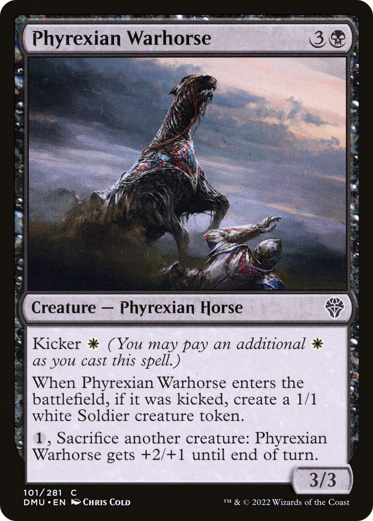 {C} Phyrexian Warhorse [Dominaria United][DMU 101]