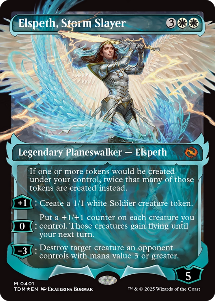 {@R} Elspeth, Storm Slayer (Showcase) (Japanese) [Tarkir: Dragonstorm][TDM 401]