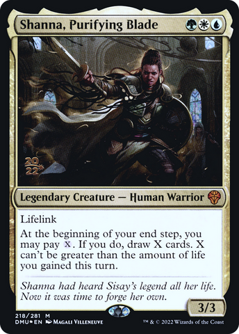 {R} Shanna, Purifying Blade [Dominaria United Prerelease Promos][PR DMU 218]