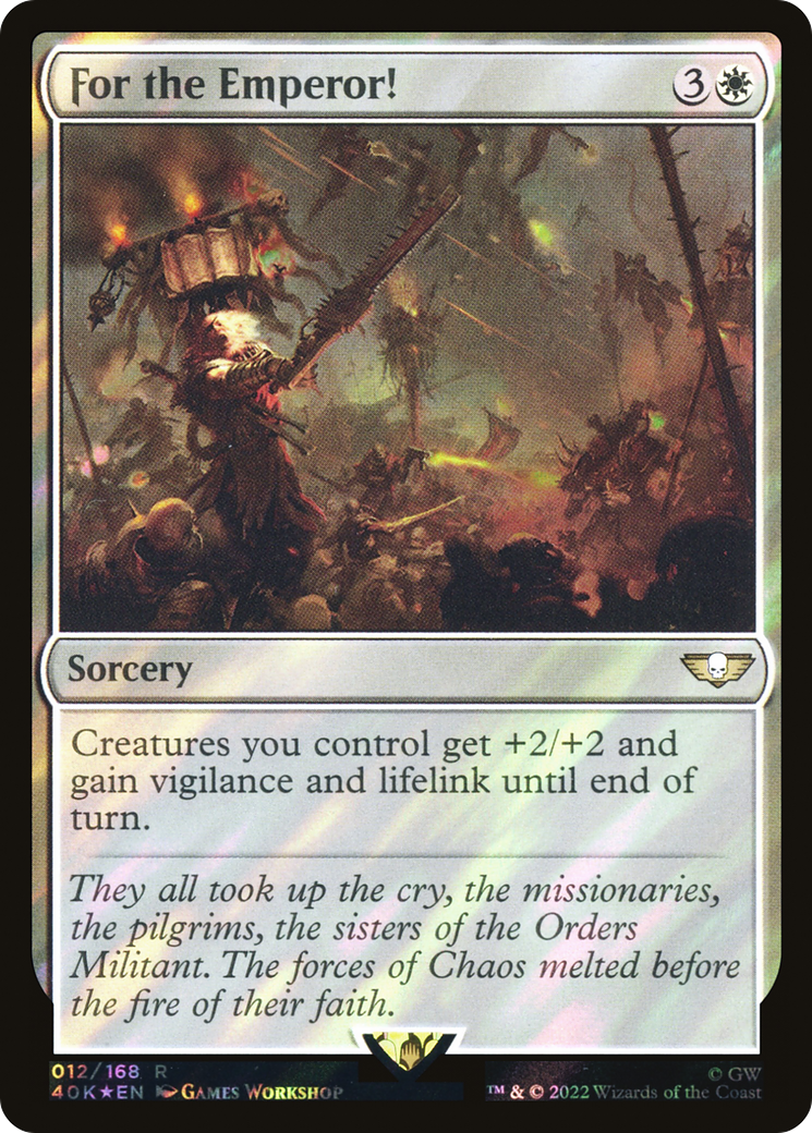 {R} For the Emperor! (Surge Foil) [Universes Beyond: Warhammer 40,000][SF 40K 012]