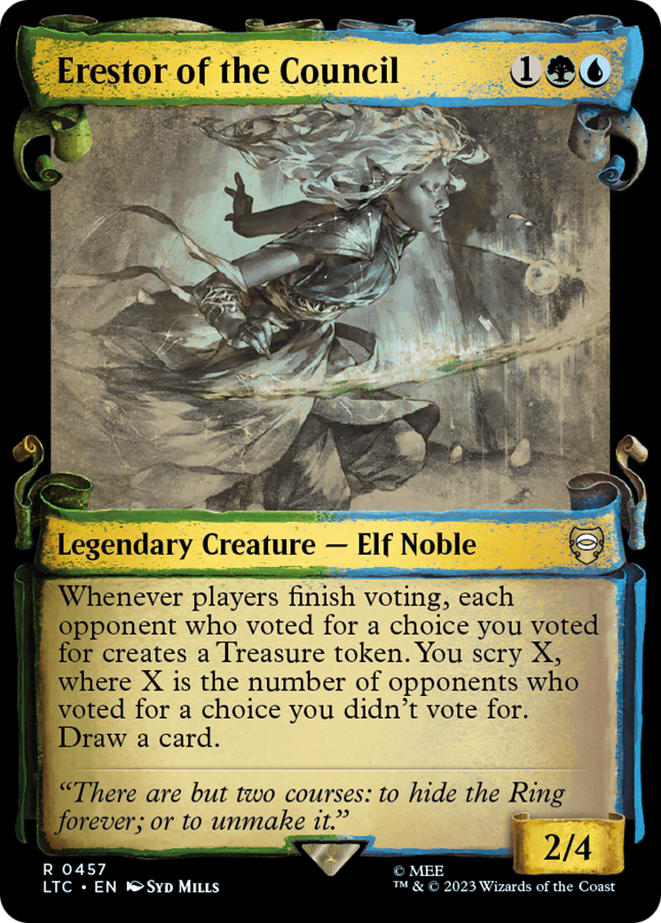{R} Erestor of the Council [The Lord of the Rings: Tales of Middle-Earth Commander Showcase Scrolls][LTC 457]