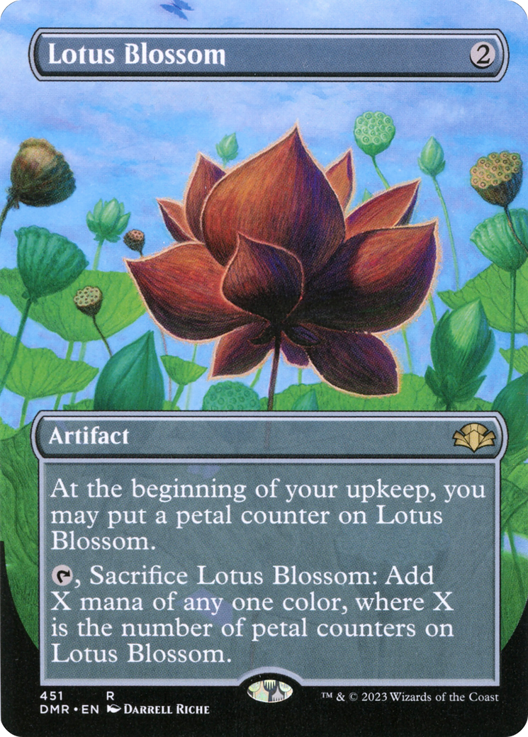 {R} Lotus Blossom (Borderless Alternate Art) [Dominaria Remastered][DMR 451]