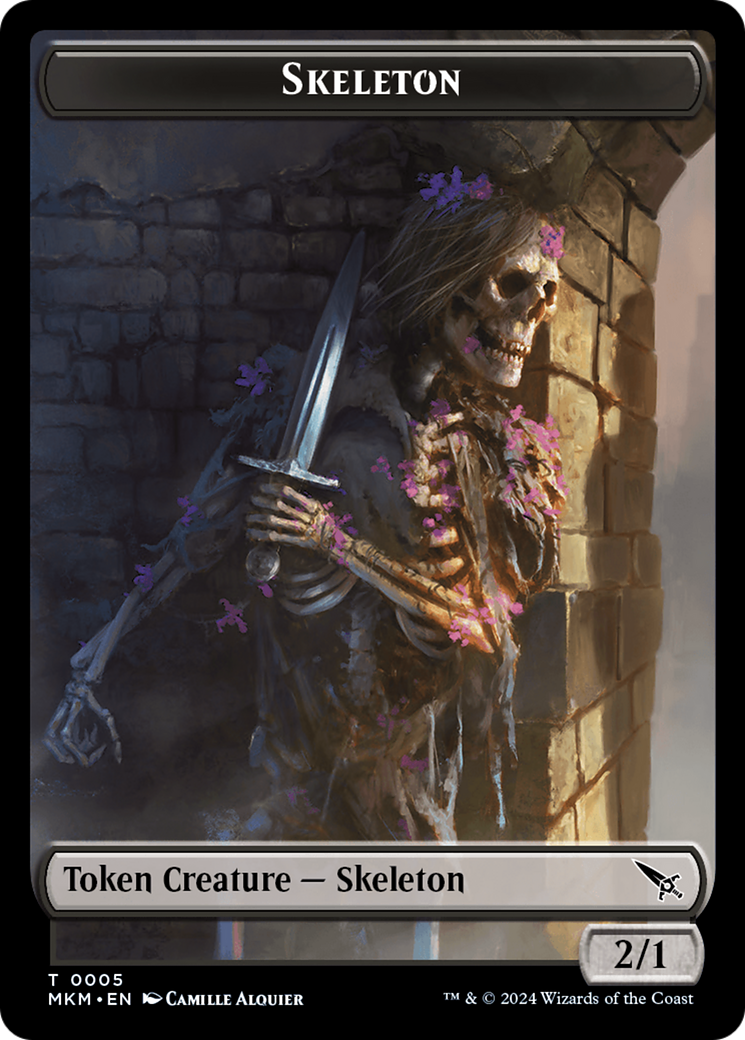 {T} Detective // Skeleton Double-Sided Token [Murders at Karlov Manor Tokens][TMKM 10//5]