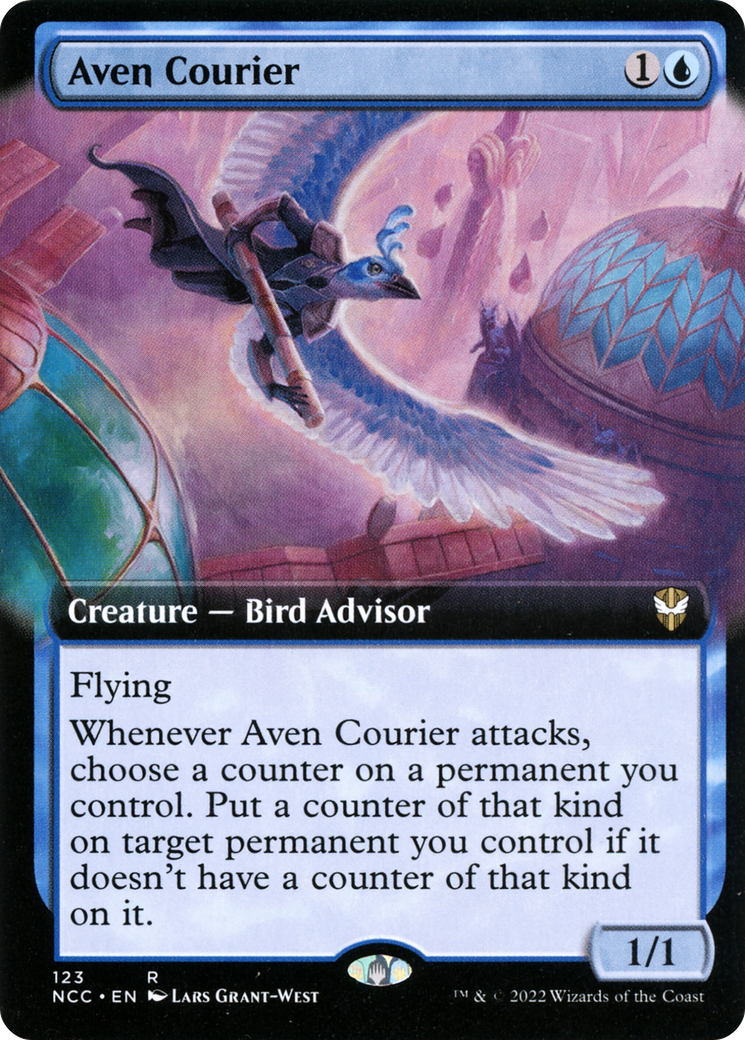 {R} Aven Courier (Extended Art) [Streets of New Capenna Commander][NCC 123]