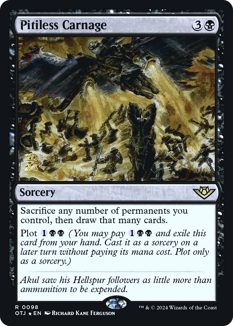 {@R} Pitiless Carnage [Outlaws of Thunder Junction Prerelease Promos][PR OTJ 098]