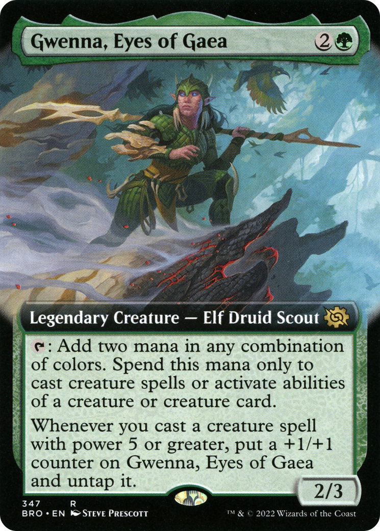 {R} Gwenna, Eyes of Gaea (Extended Art) [The Brothers' War][BRO 347]