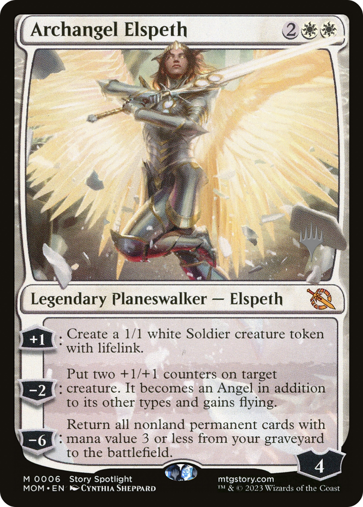 {R} Archangel Elspeth (Promo Pack) [March of the Machine Promos][PP MOM 006]