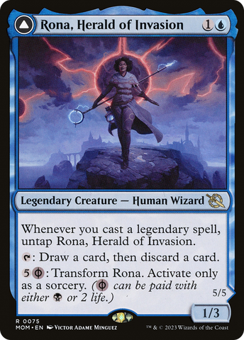 {R} Rona, Herald of Invasion // Rona, Tolarian Obliterator [March of the Machine][MOM 075]