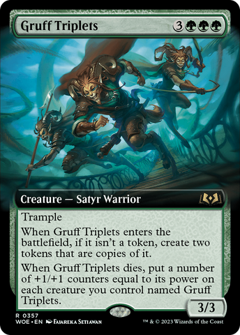 {@R} Gruff Triplets (Extended Art) [Wilds of Eldraine][WOE 357]