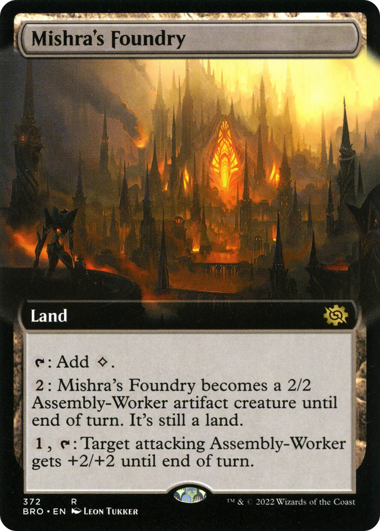 {R} Mishra's Foundry (Extended Art) [The Brothers' War][BRO 372]