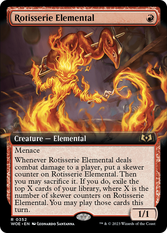 {@R} Rotisserie Elemental (Extended Art) [Wilds of Eldraine][WOE 352]