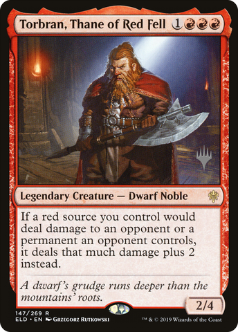 {R} Torbran, Thane of Red Fell (Promo Pack) [Throne of Eldraine Promos][PP ELD 147]