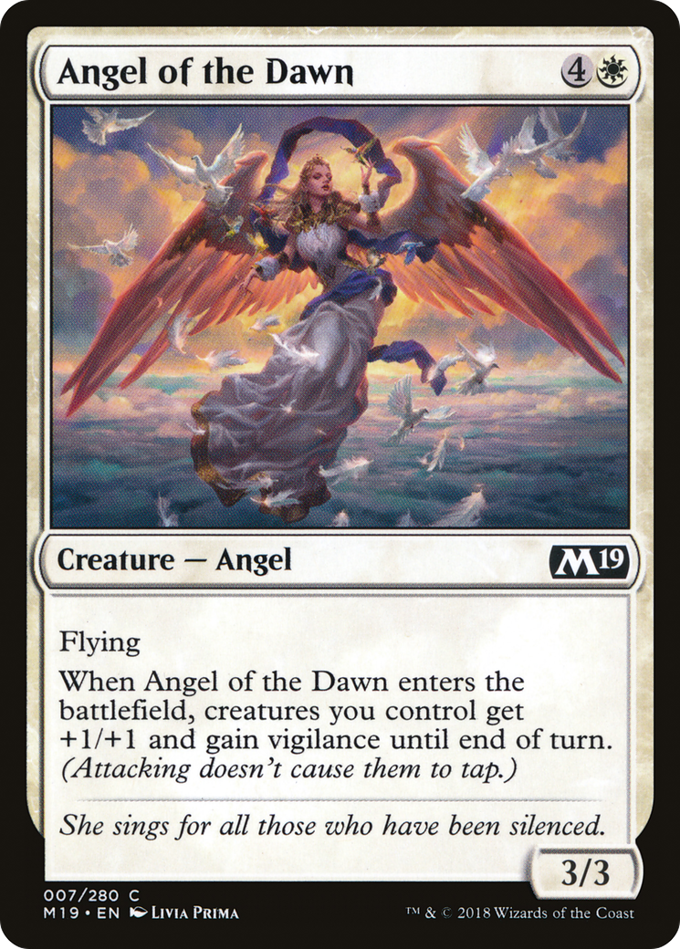 {C} Angel of the Dawn [Core Set 2019][M19 007]