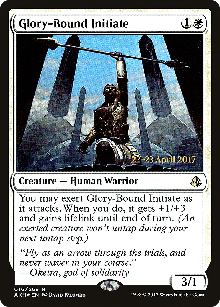 {R} Glory-Bound Initiate [Amonkhet Prerelease Promos][PR AKH 016]