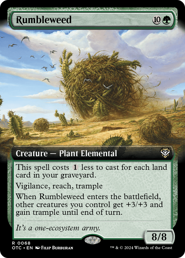 {R} Rumbleweed (Extended Art) [Outlaws of Thunder Junction Commander][OTC 068]