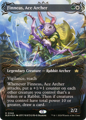{@R} Finneas, Ace Archer (Borderless) (Raised Foil) [Bloomburrow][BLB 348]