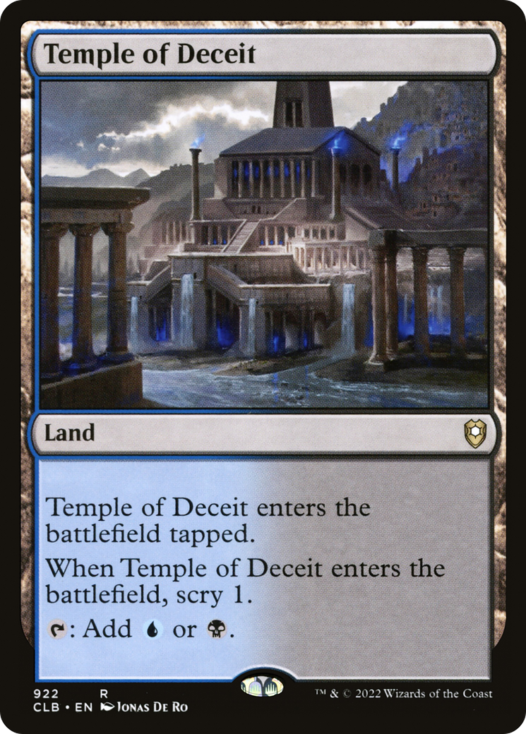 {R} Temple of Deceit [Commander Legends: Battle for Baldur's Gate][CLB 922]