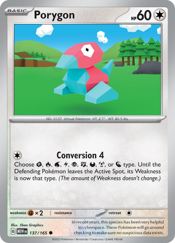 [PKM-C] Porygon (137/165) [Scarlet & Violet: 151]