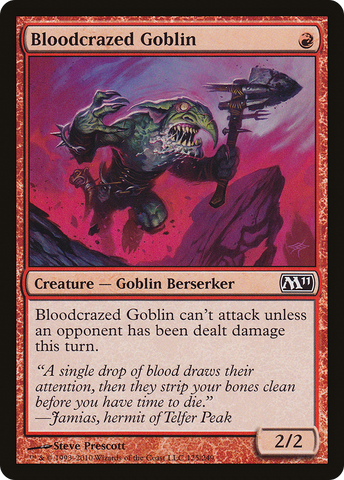 {C} Bloodcrazed Goblin [Magic 2011][M11 125]