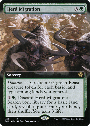 {R} Herd Migration (Extended Art) [Dominaria United][DMU 413]