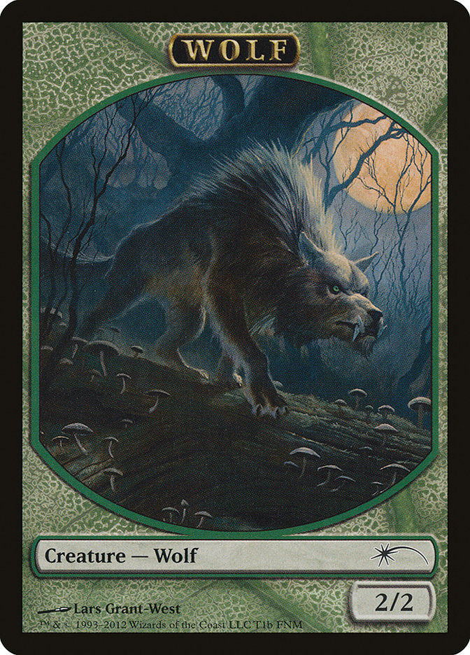 {T} Human // Wolf Double-sided Token [Friday Night Magic 2012][TF12 001]
