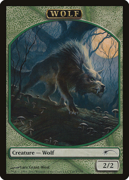 {T} Human // Wolf Double-sided Token [Friday Night Magic 2012][TF12 001]